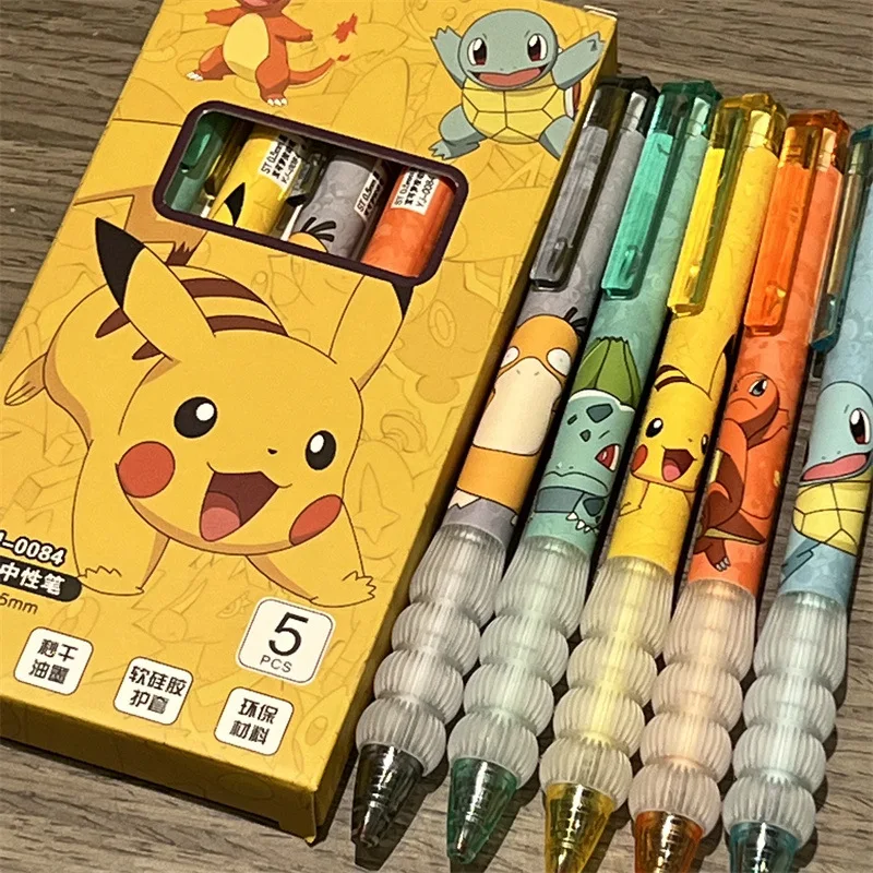 Gel Ink Pen Set - 5 pçs pikachu gel caneta conjunto