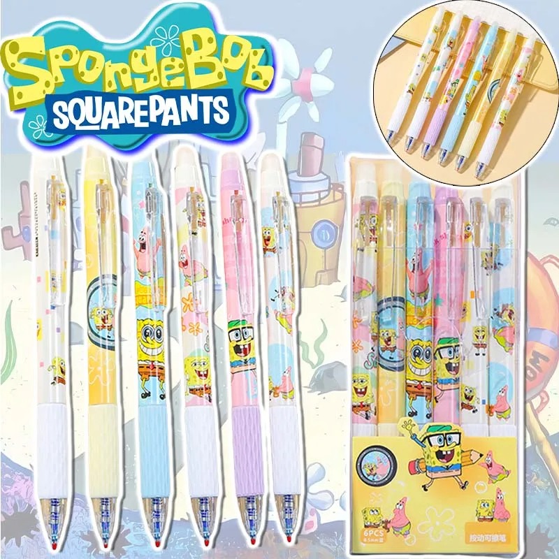 Gel Ink Pen Set - Conjunto de 6 canetas apagáveis ​​do