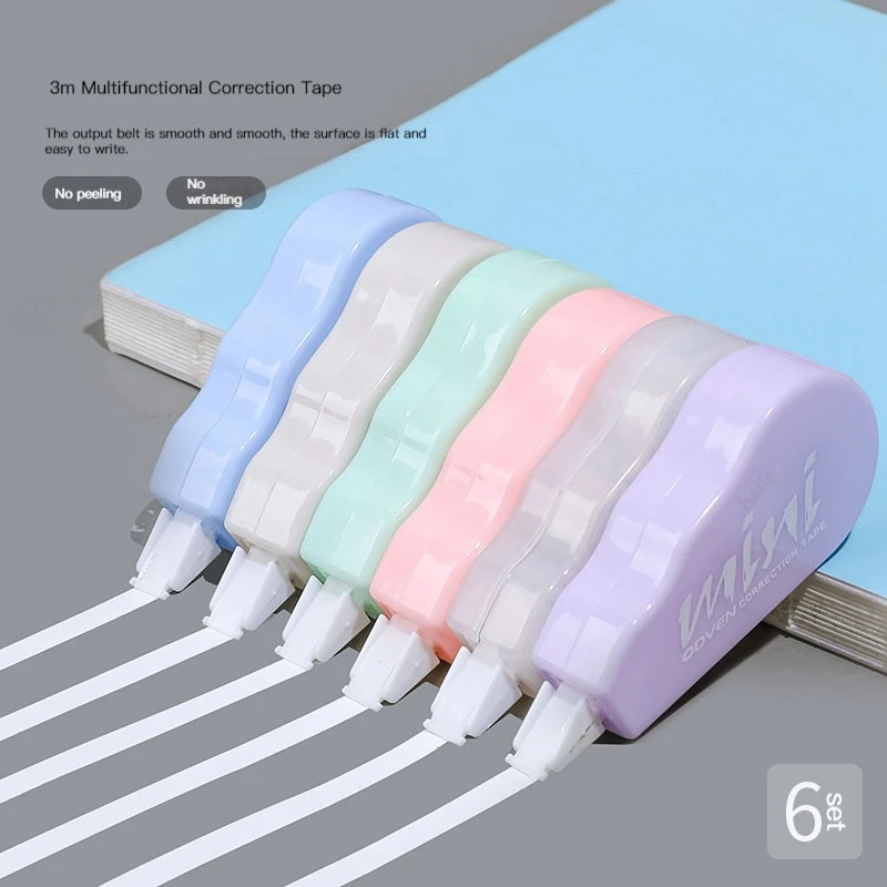 Correction Tape Roller - 6 unidades/pacote fitas de correção presente