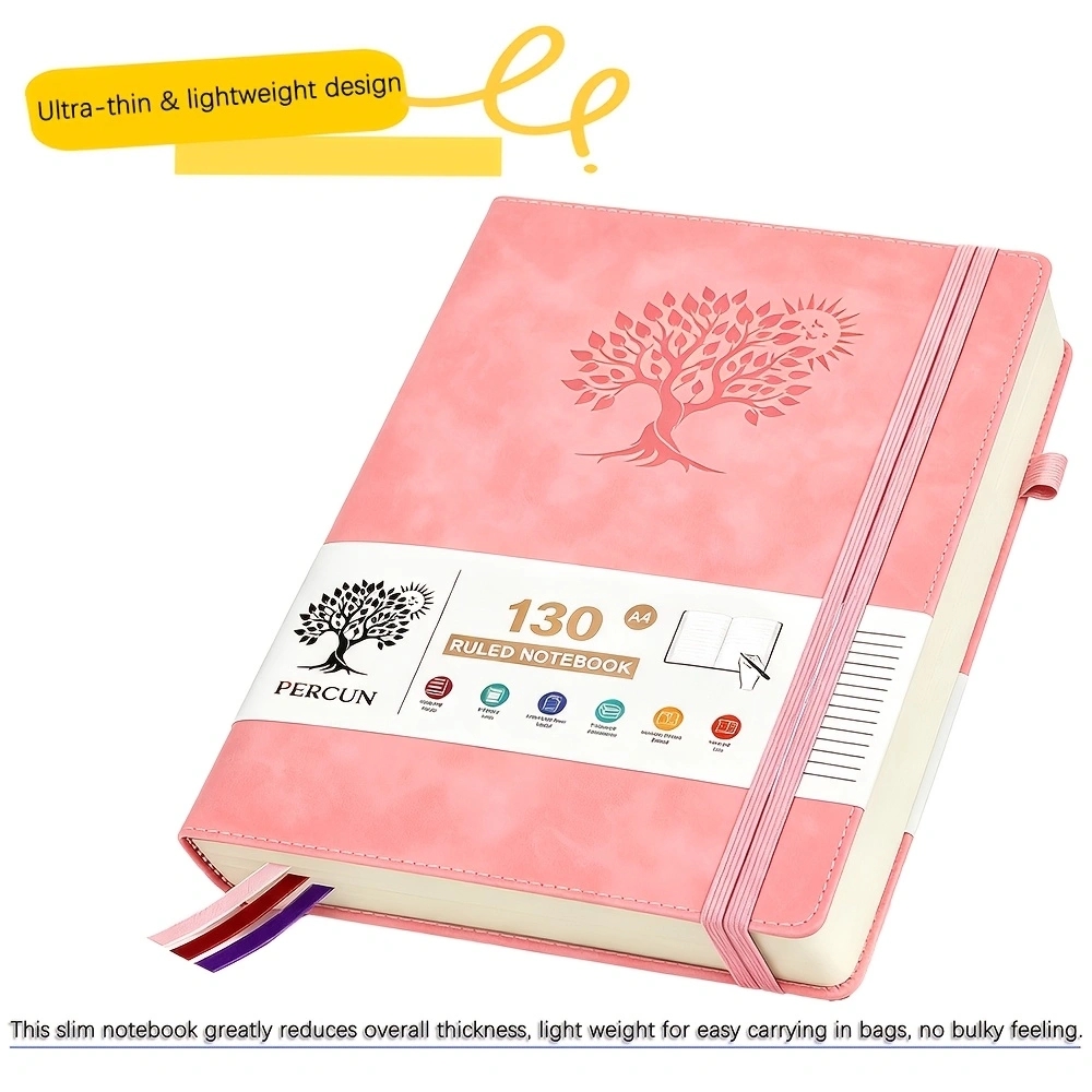 Journal Leather Hardcover - Caderno de Anotações A4 com Capa