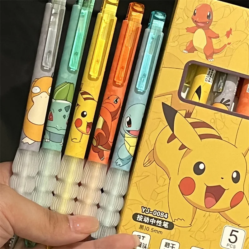 5 pçs pikachu gel caneta conju - Gel Ink Pen Set avaliação e preço