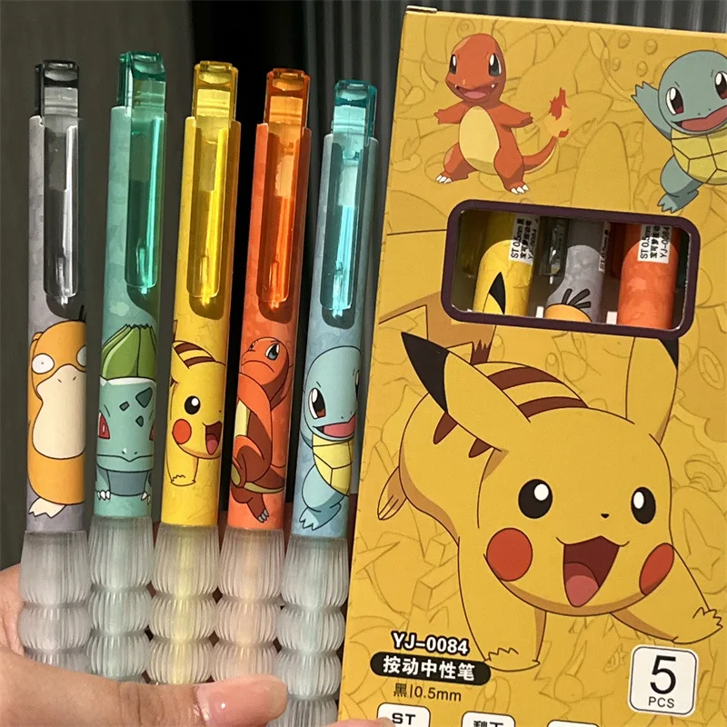 5 pçs pikachu gel caneta conju - Gel Ink Pen Set avaliação e preço
