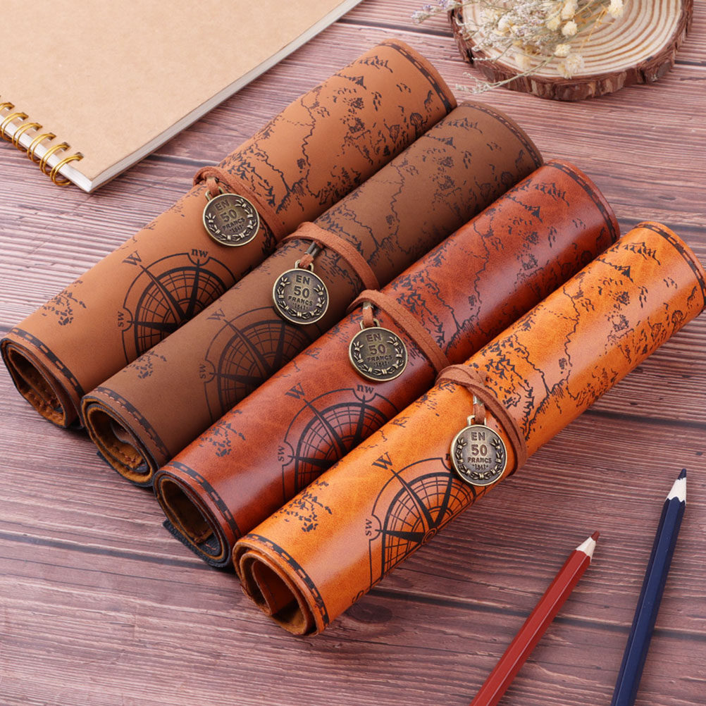 Estojo de lápis vintage em pu, - Pen Pouch Roll avaliação e preço