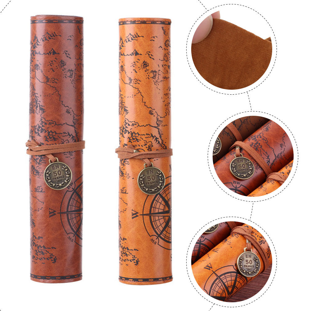 Estojo de lápis vintage em pu, - Pen Pouch Roll avaliação e preço