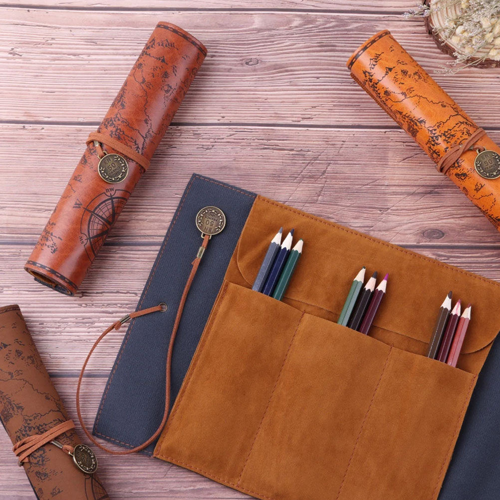 Estojo de lápis vintage em pu, - Pen Pouch Roll avaliação e preço